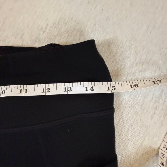 Athleta Medium tall Black Mesh Inset Leggings Activewear Workout Pants Womens - Picture 3 of 5